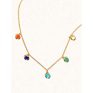 Luceir 18K Gold Vermeil Multi Gemstone Necklace