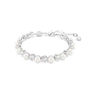 Swarovski Matrix Crystal Pearl Tennis Bracelet